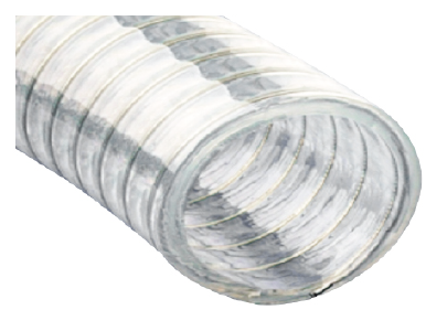 Transparent silicone hose with a stainless-steel wire helix